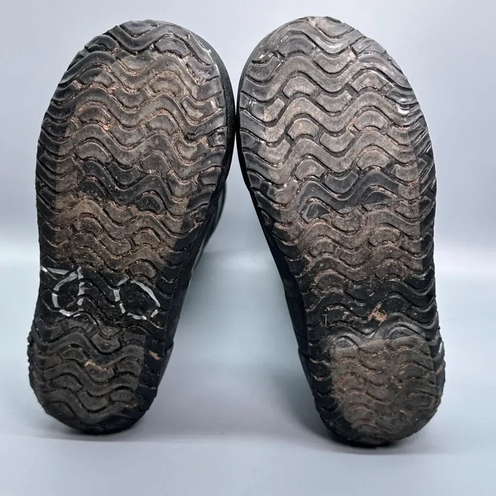Bogs Rainboot Glitter Youth Girls 6 Gray Black Sparkle Tall Pull On Waterproof